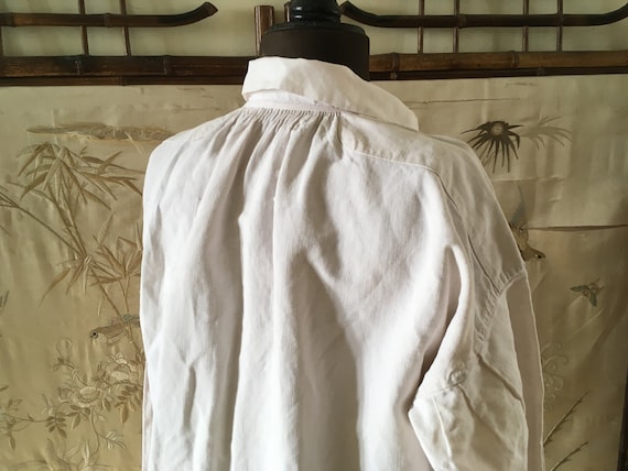 Old French rustic linen shirt or biaude - image 9