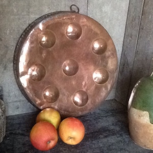 Rustic copper cooking pan