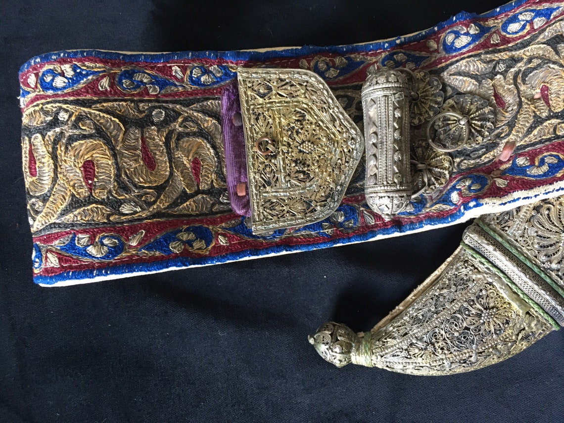 Antique Yemeni Jambiya and Belt Etsy UK