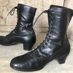 Edwardian lace up boots