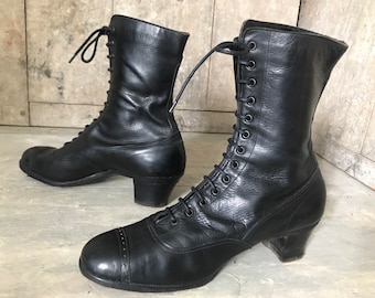 Edwardian lace up boots