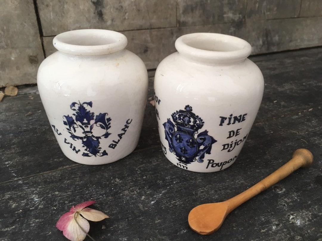 Vintage French Mustard Pots Etsy