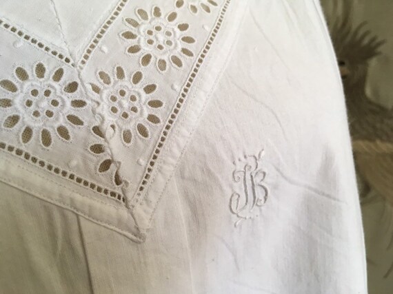 Edwardian white cotton lace dress - image 7