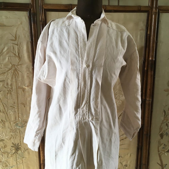 Old French rustic linen shirt or biaude - image 3