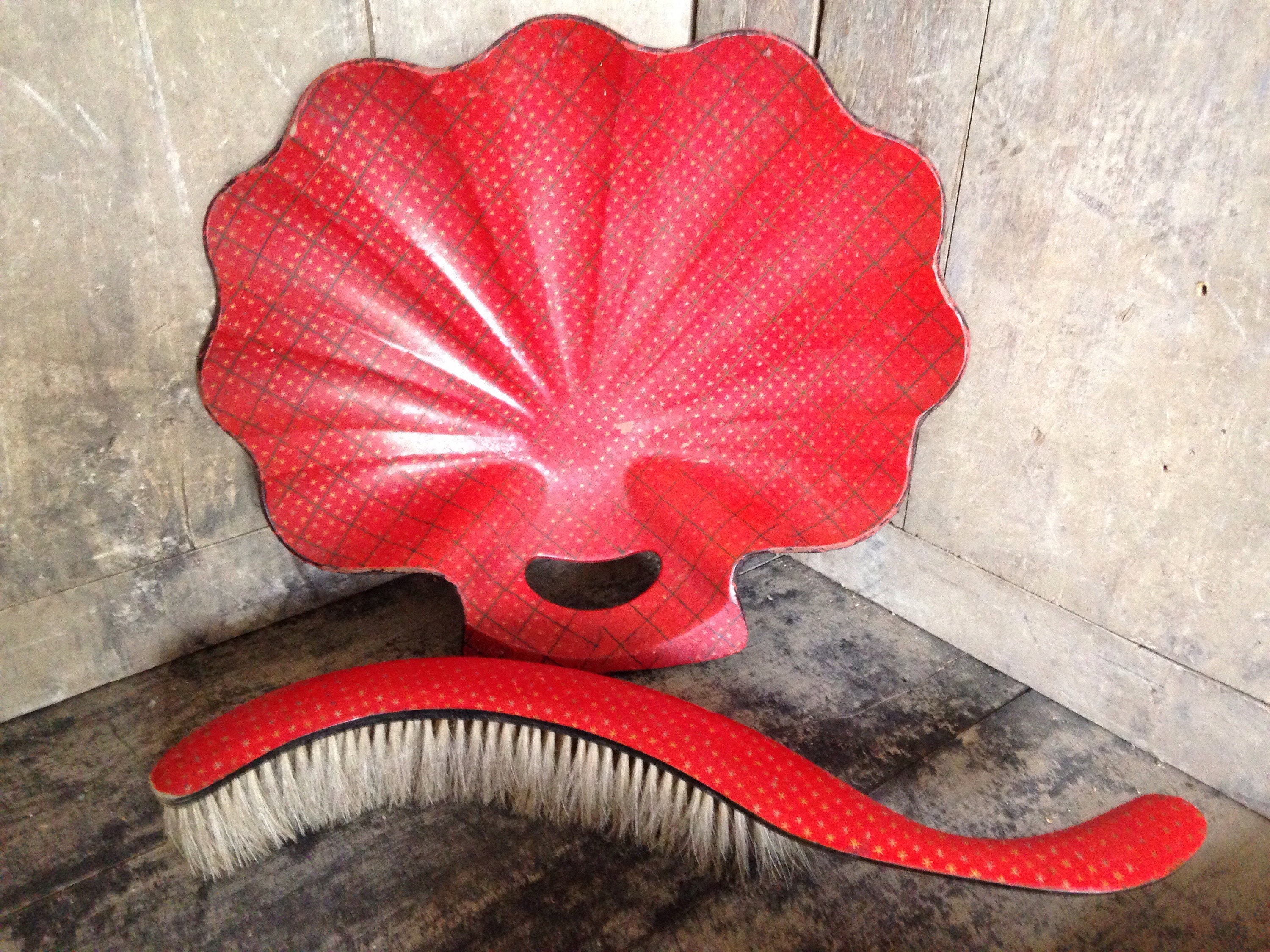 Français Brosse Antique et Ensemble de Poussière