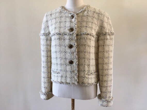 Black Tweed Structured Coco Jacket Goodnight Macaroon Fashion Chanel Style Jacket Chanel Tweed Jacket