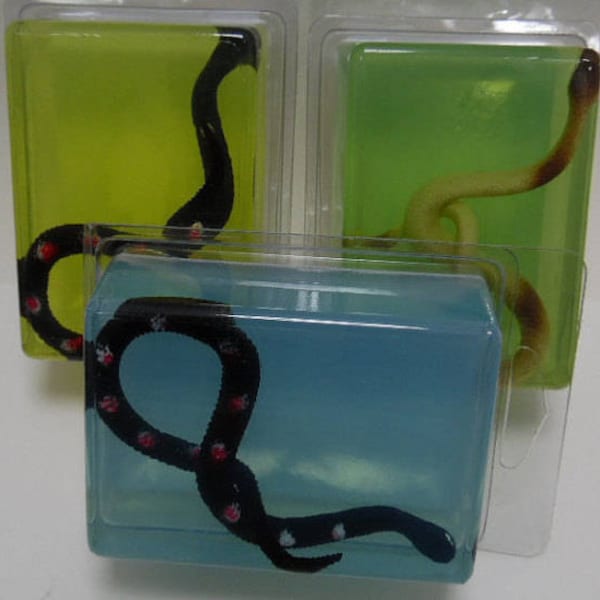 Snakes Kids Critter Soap, snake toy gift for child boy girl, birthday party favor, Christmas stocking stuffer, Easter basket filler