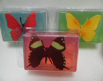 Butterfly Kids Critter Soap, butterfly toy gift for child boy girl, birthday party favor, Christmas stocking stuffer, Easter basket filler