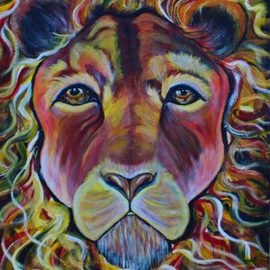 Lion Art Downloadable Instant art Print, Leo Lion Zodiac Sign, DIGITAL ART PRINT, Lion Design Instant Print Wall Decor, Painting Art Print