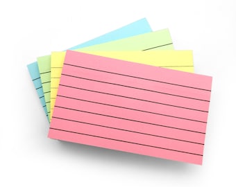 Notes collantes doublées / Pastel Rectangle Post It Notes / Memo Pads of 100 Pages Each (127x76mm) / Great for Studying, Reminders & To Do Lists