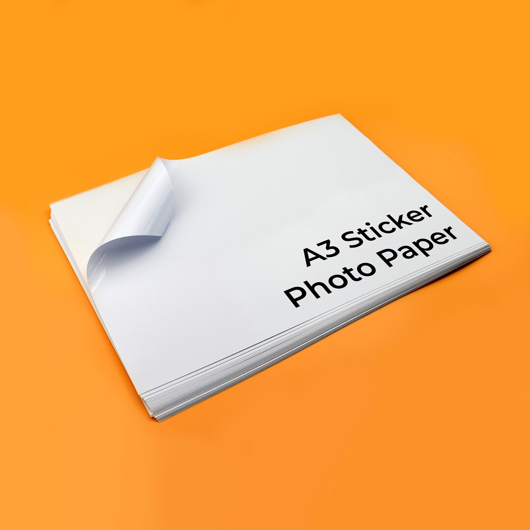 Sticker Photo Paper Labels / A3 Blank Glossy Customisable DIY Self ...