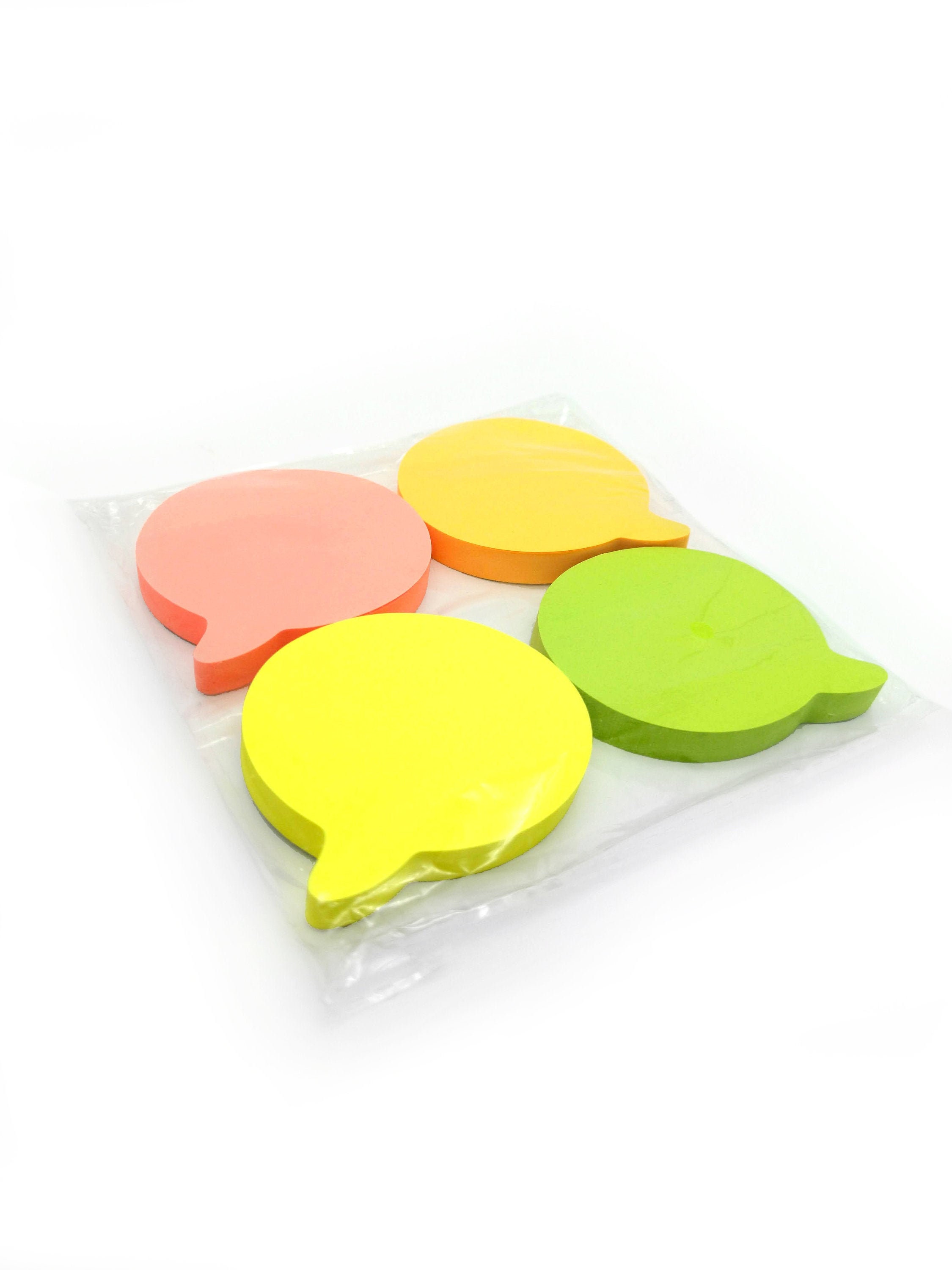Heart Sticky Notes / Neon Post It Notes / Memo Pads of 100 Pages Each  76x76mm / Great for Studying, Reminders & to Do Lists 