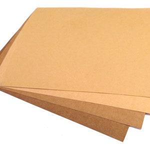 Kraft Brown Cardstock Paper / 50 Eco Sheets of 120, 140, 170 or 270gsm A4 Card / Inkjet and Laser Printable / Die Cut Machine Compatible image 2