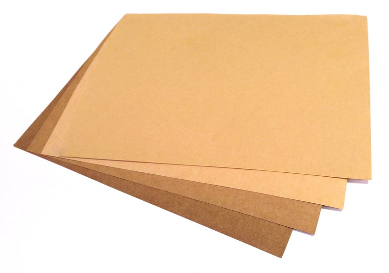 Kraft Brown Cardstock Paper / 50 Eco Sheets of 120, 140, 170 or 270gsm A4 Card / Inkjet and Laser Printable / Die Cut Machine Compatible image 2