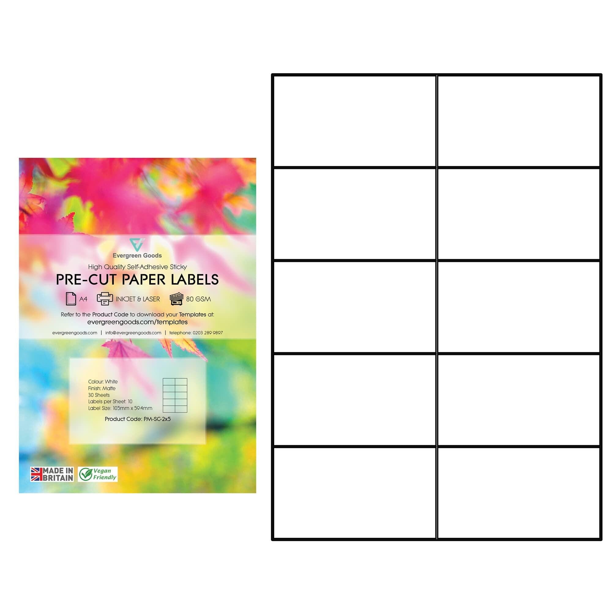 50 Feuilles étiquettes Autocollantes A4 Brillantes - Compatible Jet D'encre Et Laser Pour Usage Perso Ou Pro