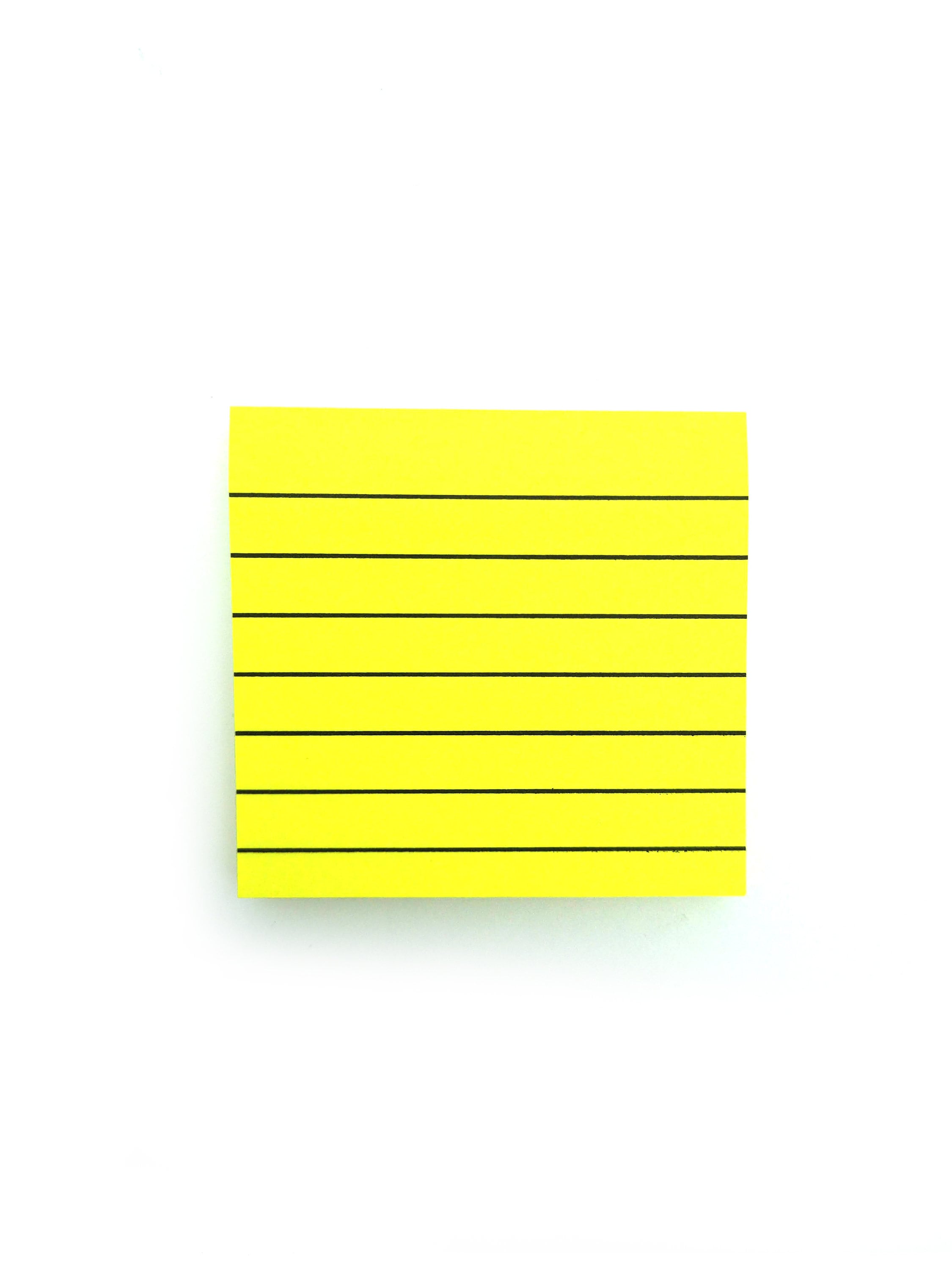 Lined Sticky Notes / Neon Square Post It Notes / Memo Pads of Etsy