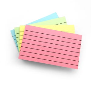 Rectangle Lined Sticky Notes – Colourful Pastel Pads, 100 Sheets of ...