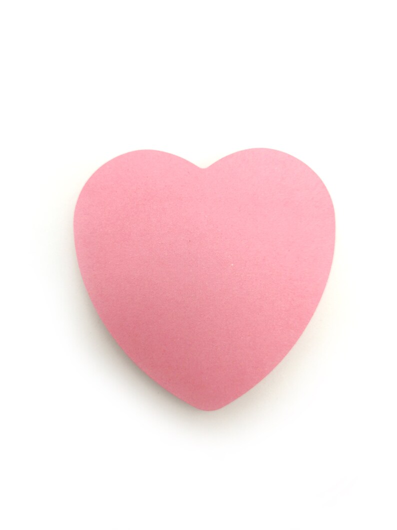 Heart Sticky Notes / Pastel Post It Notes / Memo Pads of 100 Pages Each 76x76mm / Great for Studying, Reminders & To Do Lists image 4