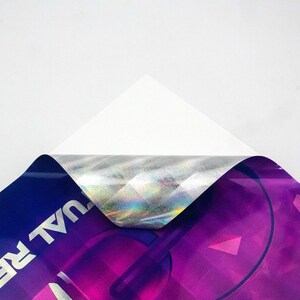 A4 Printable Holographic Silver Sticker Paper Vinyl GRID Pattern Inkjet ...