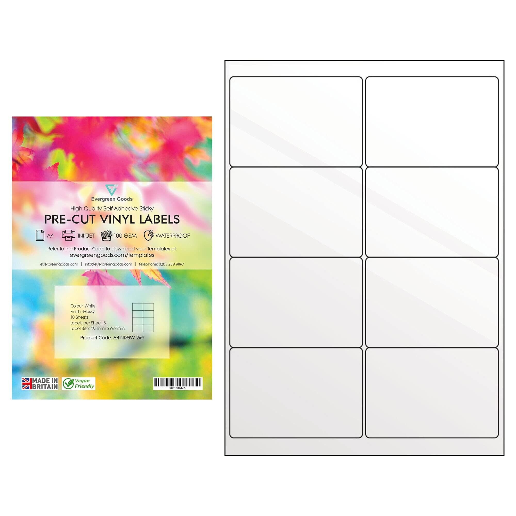 Label Stickers Vinyl Labels Printable Buhbo 4x5 Shipping Labels - 100 ...