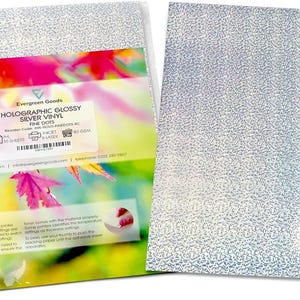 Vinile olografico A4 – Etichetta adesiva argentata lucida a puntini fini, fogli autoadesivi fai da te, stampabili a getto d'inchiostro e laser, compatibili con fustellatrici