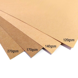 A4 kraftkaart – 50 x bruine eco-vellen van 120, 140, 170 of 270 gsm karton, afdrukbaar met inkjet en laser, compatibel met stansmachines