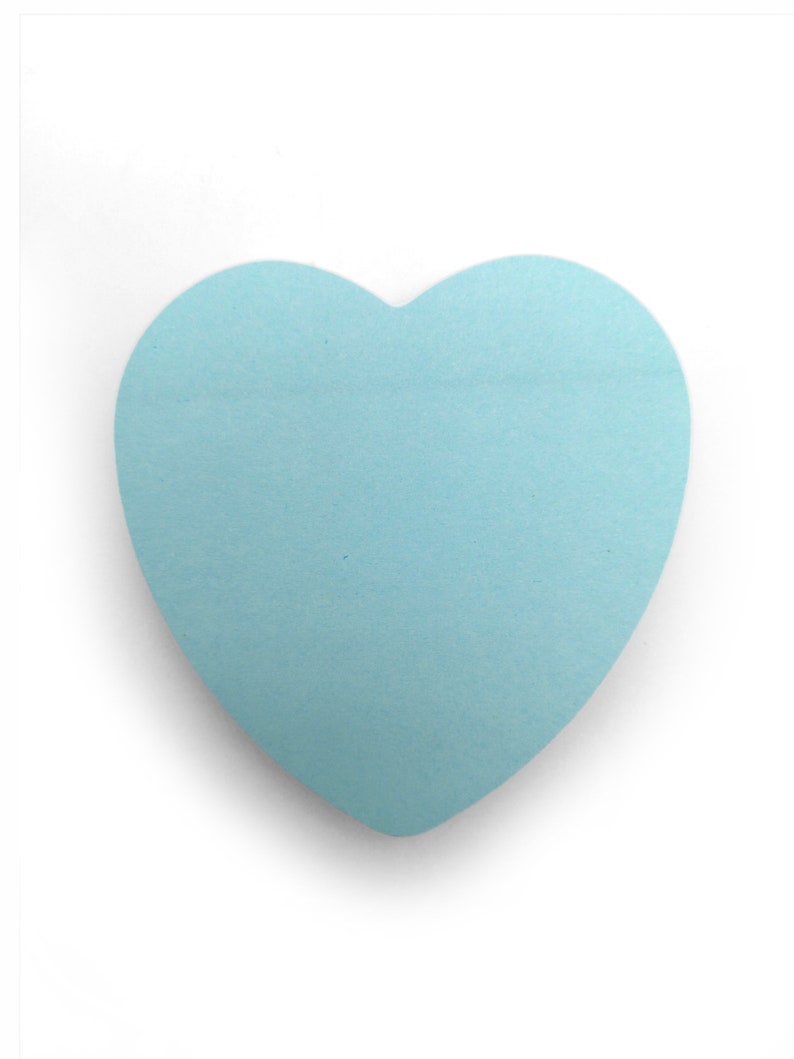 Heart Sticky Notes / Pastel Post It Notes / Memo Pads of 100 Pages Each 76x76mm / Great for Studying, Reminders & To Do Lists image 7