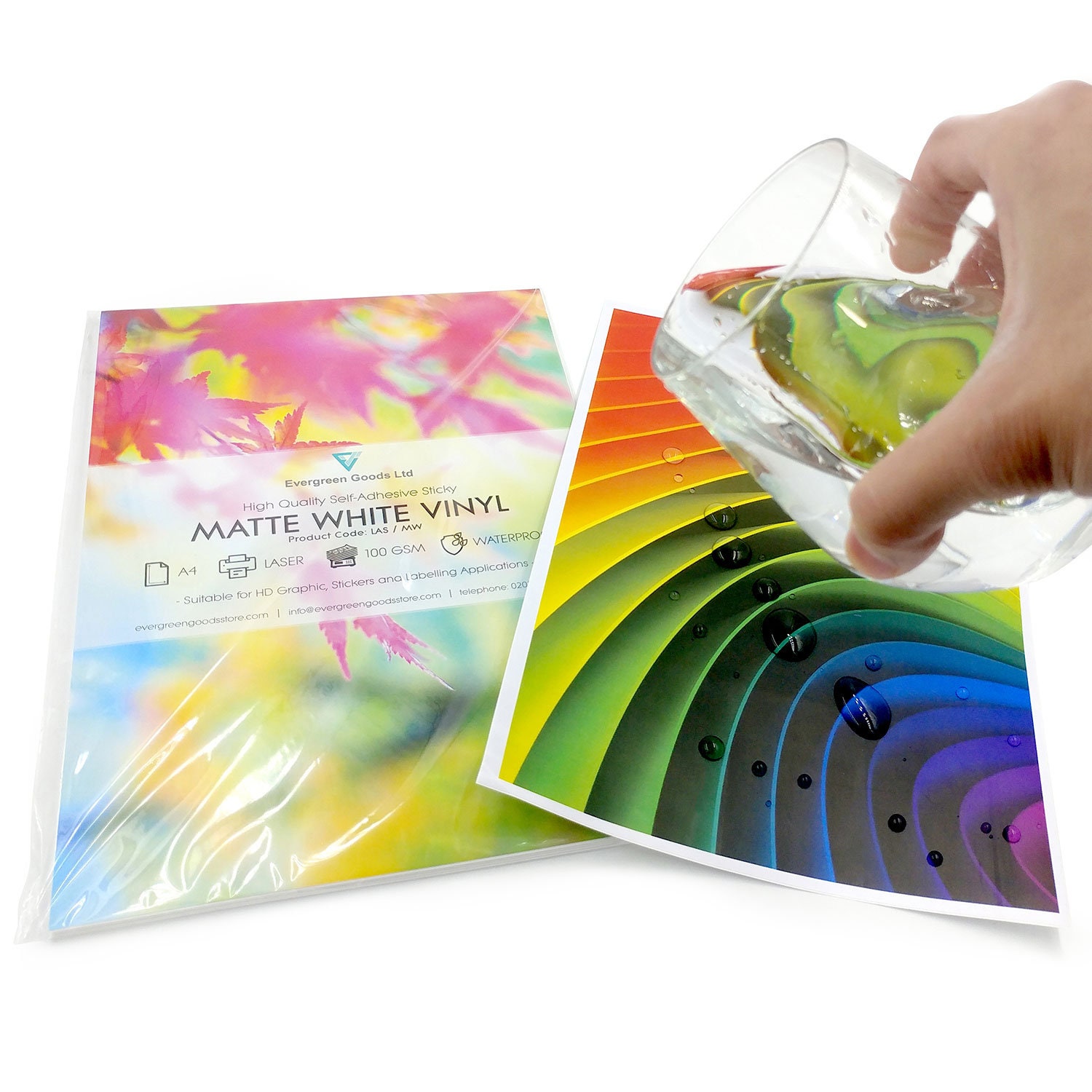 A4 Vinyl White Matt Self Adhesive Inkjet Laser Printable Sticky Packaging Labels 