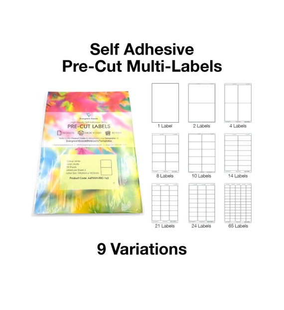 Address Labels Sticky A4 White Sheets Self Adhesive For Inkjet Laser  Printer UK