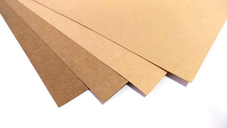 Kraft Brown Cardstock Paper / 50 Eco Sheets of 120, 140, 170 or 270gsm A4 Card / Inkjet and Laser Printable / Die Cut Machine Compatible image 3
