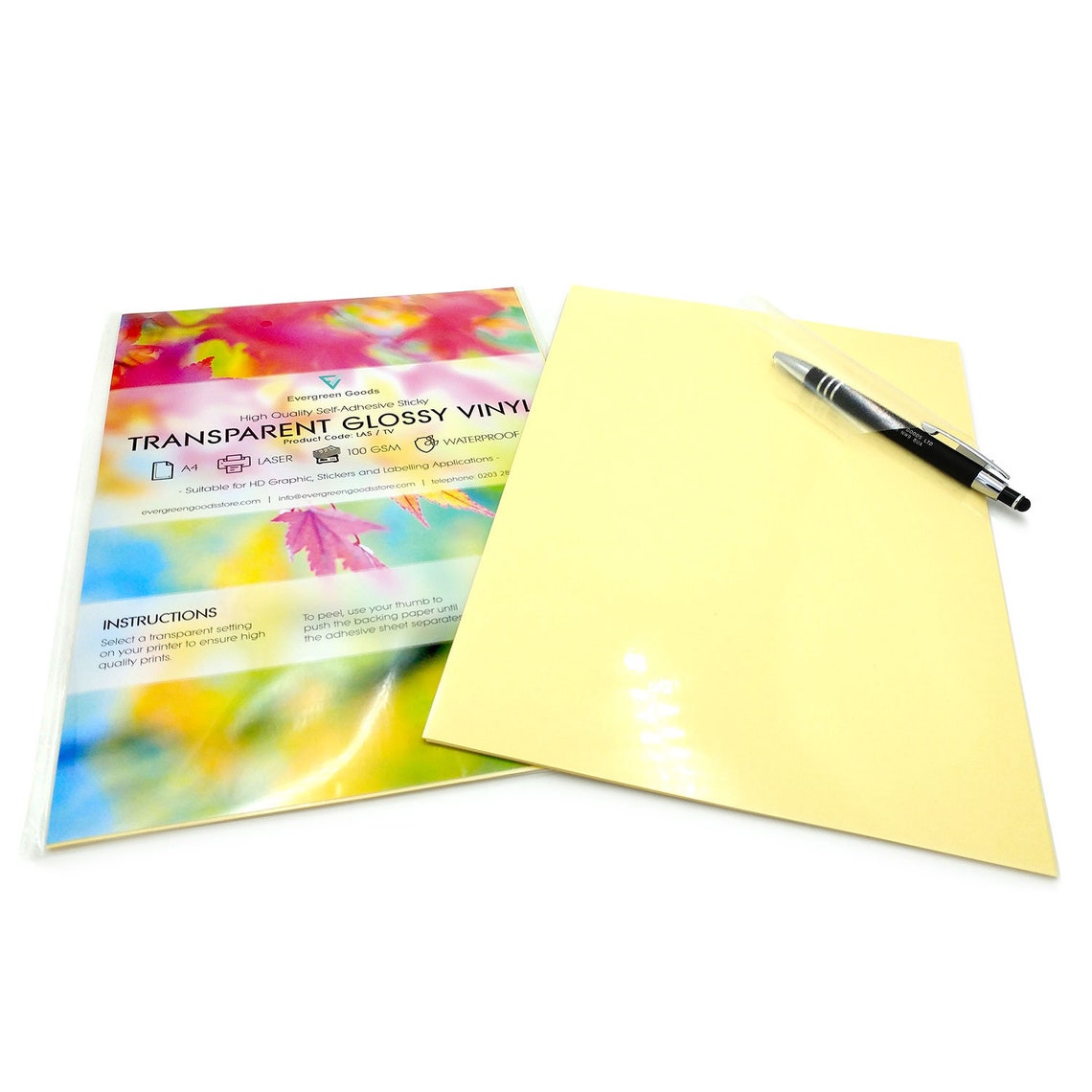 Transparent Vinyl Sticker Labels / A4 Waterproof Glossy Etsy UK