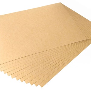 Kraft Brown Cardstock Paper / 50 Eco Sheets of 120, 140, 170 or 270gsm A4 Card / Inkjet and Laser Printable / Die Cut Machine Compatible image 5