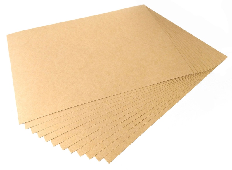 Kraft Brown Cardstock Paper / 50 Eco Sheets of 120, 140, 170 or 270gsm A4 Card / Inkjet and Laser Printable / Die Cut Machine Compatible image 5