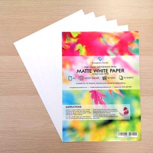 A4 Matte Papieretiketten, weiße leere anpassbare Aufkleber, DIY selbstklebende Blätter, Inkjet & Laser bedruckbar, kompatibel mit Stanzmaschinen