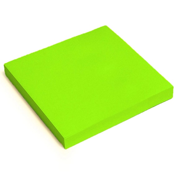 Square Sticky Notes / Neon Post It Notes / Memo Pads de 100 Pages