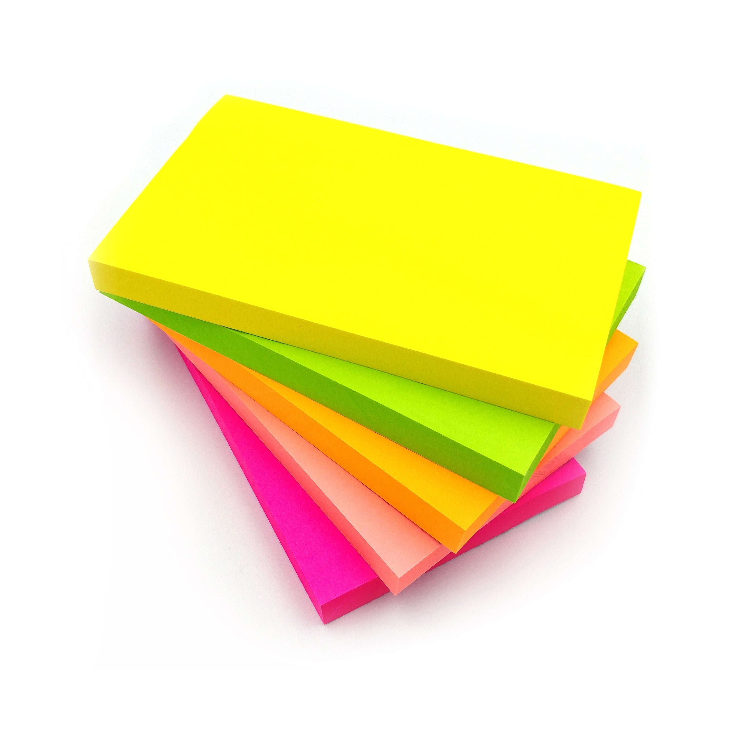 Rectangle Sticky Notes / Neon Post It Notes / Memo Pads of 100 | Etsy