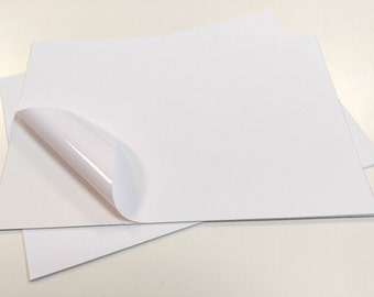 Evergreen Goods 10 feuilles de vinyle blanc mat autocollant vierge imprimable  papier autocollant imperméable pour imprimantes jet d'encre et laser, papier  d'impression pour étiquettes et autocollants : : Fournitures de  bureau