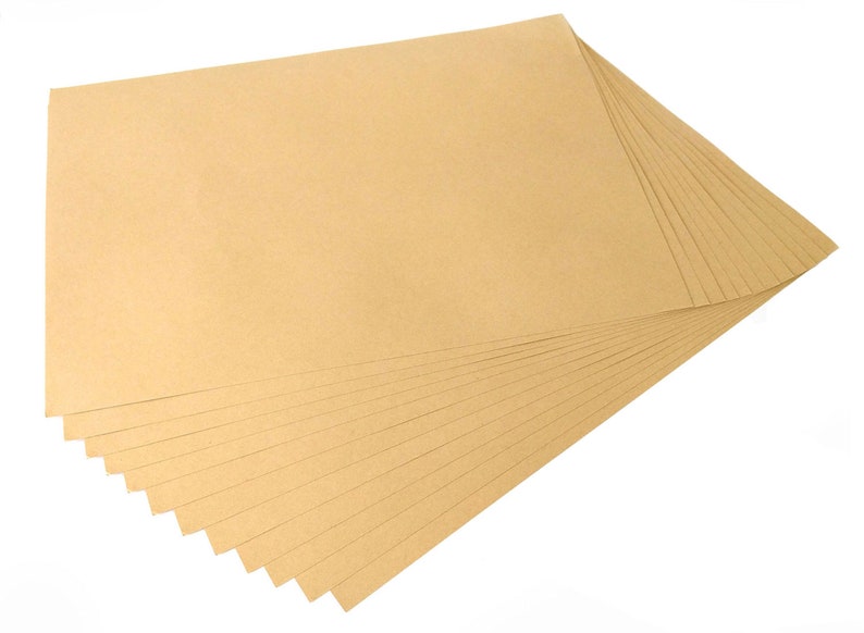 Kraft Brown Cardstock Paper / 50 Eco Sheets of 120, 140, 170 or 270gsm A4 Card / Inkjet and Laser Printable / Die Cut Machine Compatible image 4