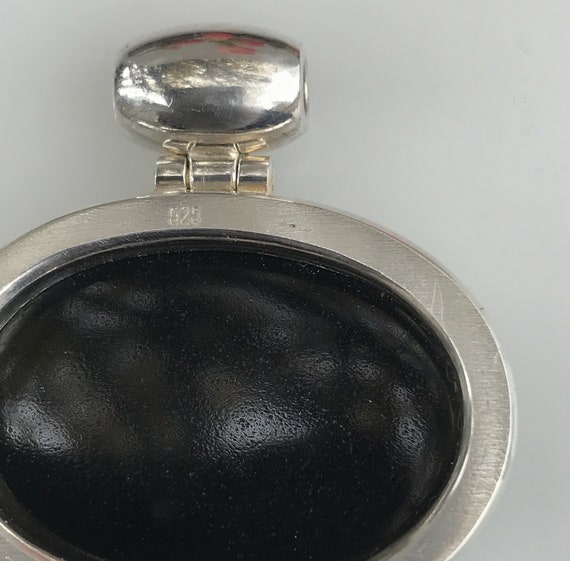 Vintage Modern Genuine Oval Shape Onyx Stone 925 … - image 6