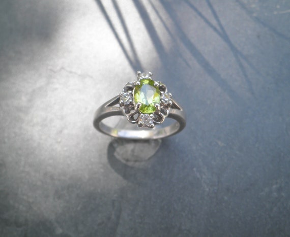 Oval Cut Signed Natural Green Peridot Gemstone, A… - image 4
