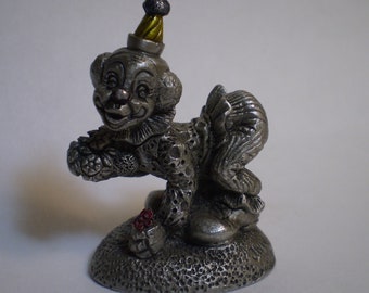 HUDSON PEWTER 1982 Clown Artist Signed J Wanat