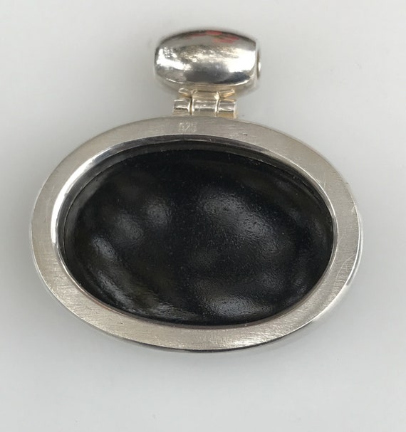 Vintage Modern Genuine Oval Shape Onyx Stone 925 … - image 5