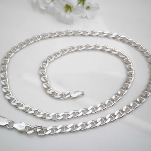 Vintage Italy Solid 925 Sterling Silver 5mm Wide Mariner Anchor Chain Men Women 20” Necklace