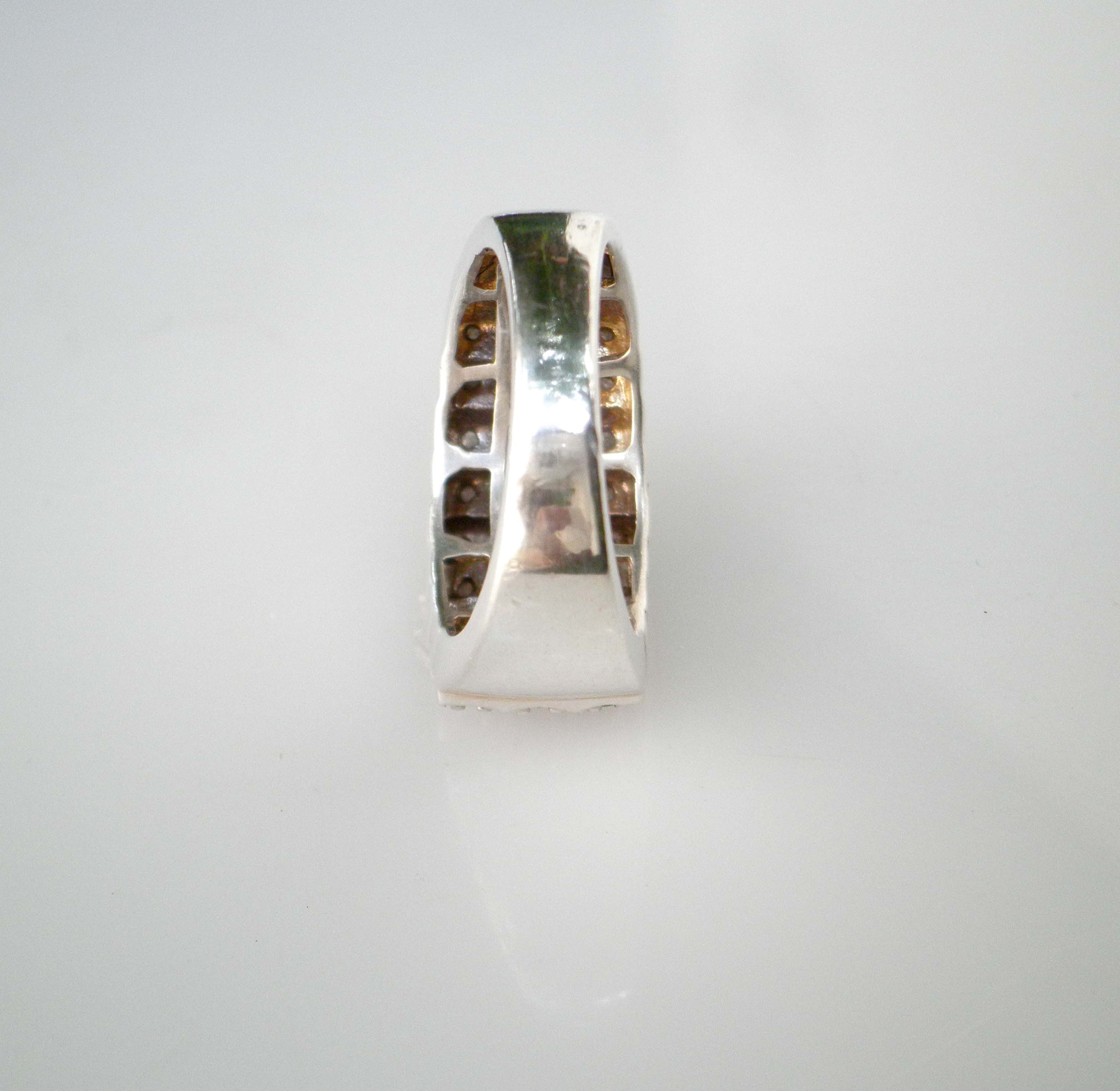 Vintage JWBR Signed 27 Round Cut Genuine Diamonds 925
