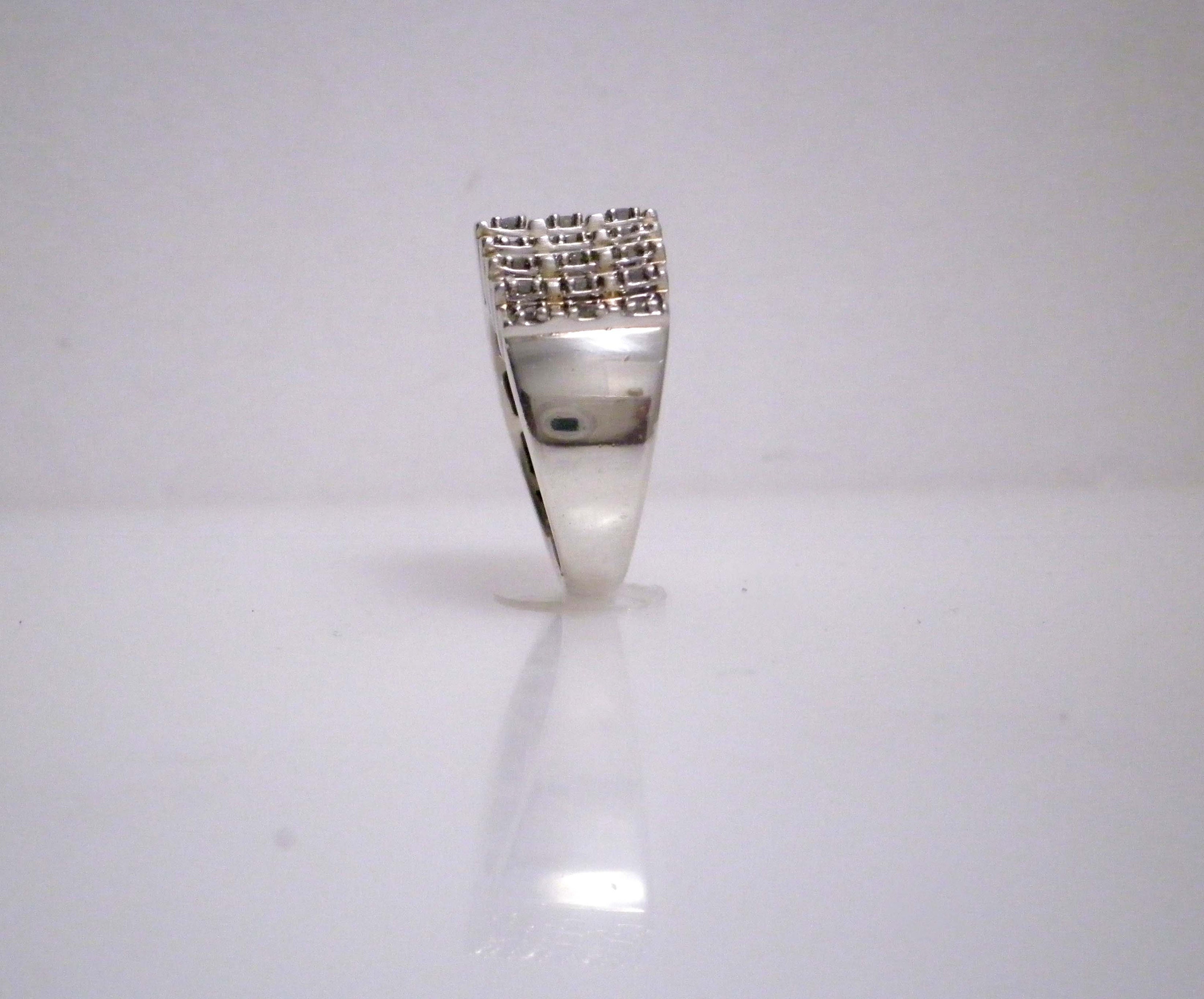 Vintage JWBR Signed 27 Round Cut Genuine Diamonds 925
