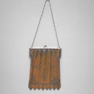 1920’s Authentic Whiting & Davis Chain Enamel Mesh Purse