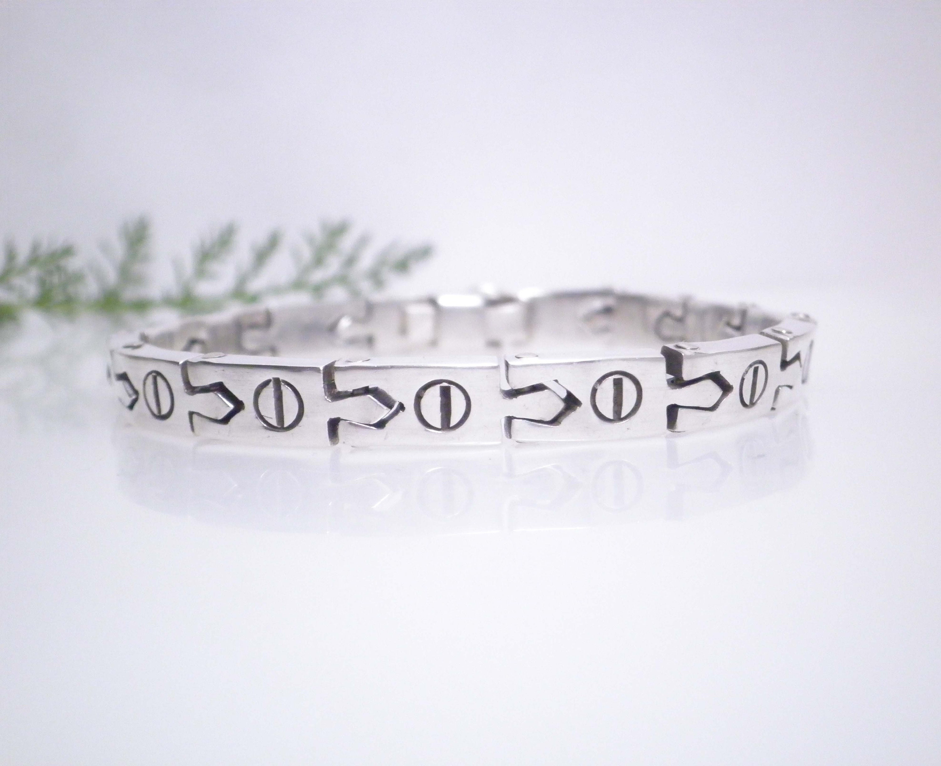 Taxco mexican silver bracelet - Etsy 日本