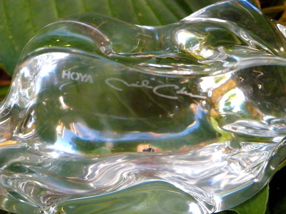 Vintage Beautiful Hoya Museum Crystal Glass Wildlife Lion Statue