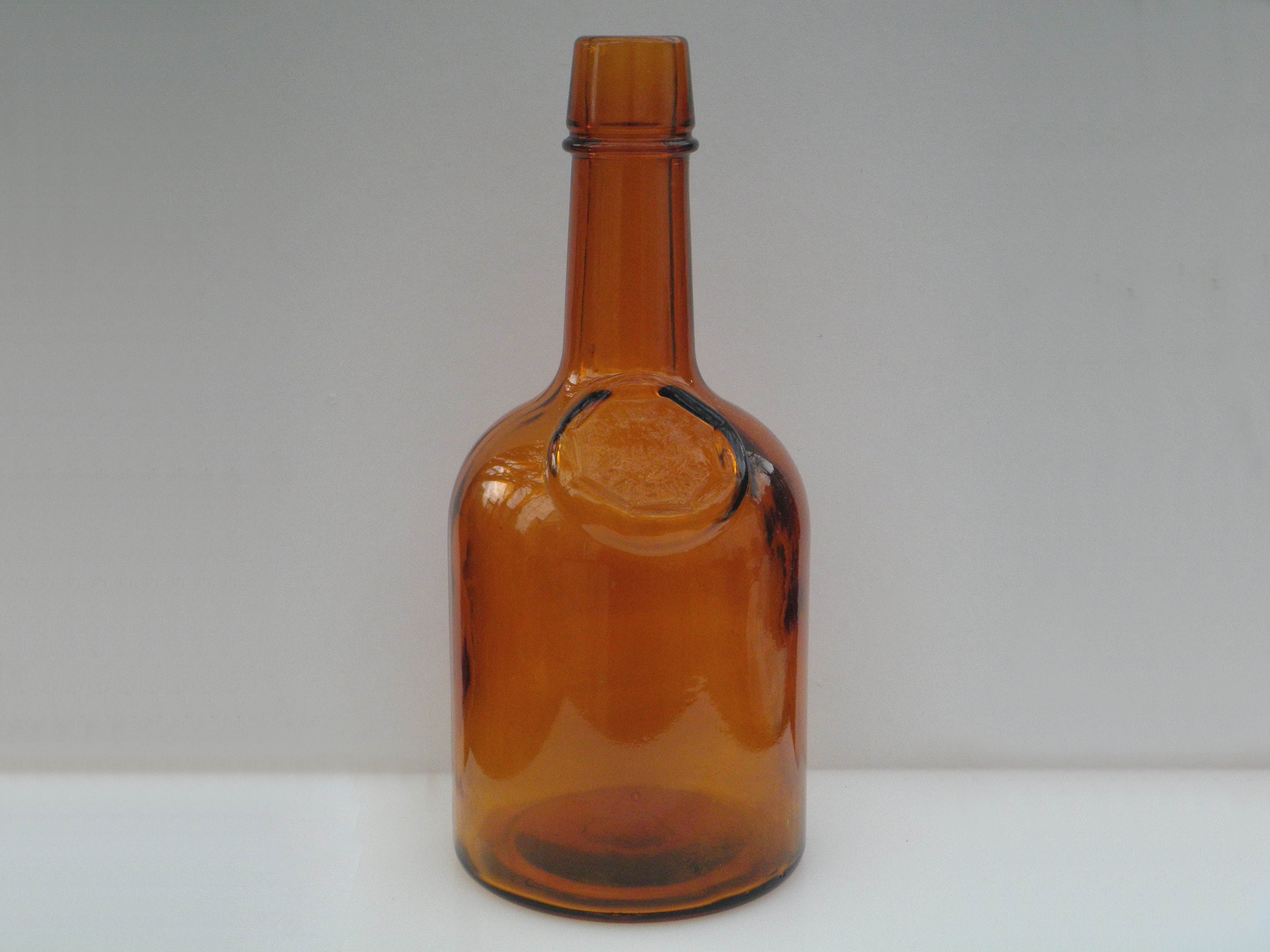 Rogers Bros 1850 Salem NJ Amber Glass Bottle Etsy