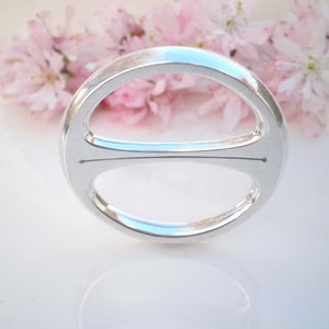 Vintage 1950’s Elis Kauppi Kupittaan Kulta Finland Modernist Circle Open-Work Sterling Silver Brooch Pin